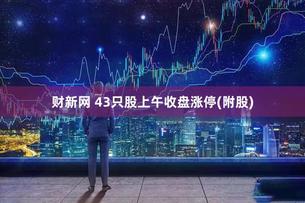 财新网 43只股上午收盘涨停(附股)