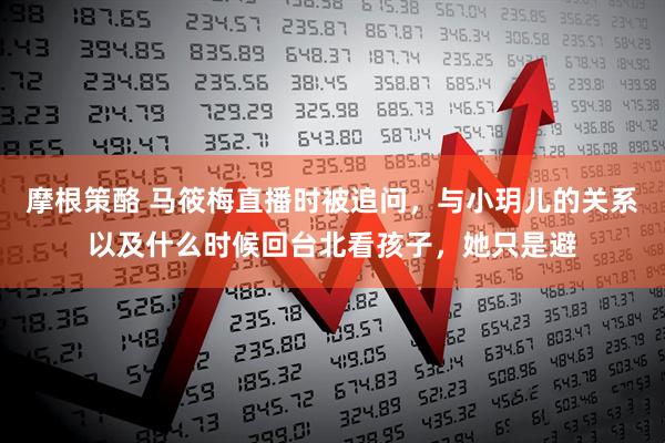 摩根策酪 马筱梅直播时被追问，与小玥儿的关系以及什么时候回台北看孩子，她只是避