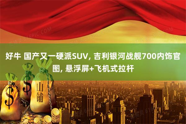 好牛 国产又一硬派SUV, 吉利银河战舰700内饰官图, 悬浮屏+飞机式拉杆